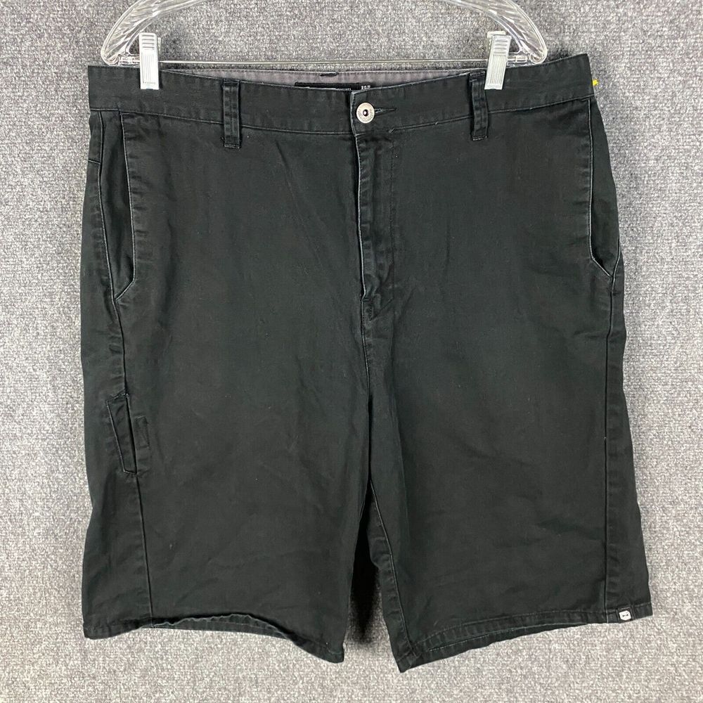 Split Shorts Men's 36 Black Casual 100%‎ Cotton Adults Zipper Fly